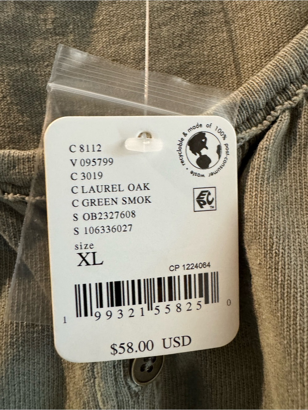 Free People We The Free Laurel Oak Green Smoke NWT XL Henley T Boho Cottagecore - Picture 5 of 7